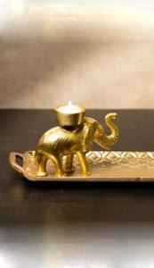 Bandeja Rectangular de Metal Dorada de Lujo al por Mayor, Plato de Servicio para Hotel con Elegante Grabado de Diamantes y Asas Integradas - Product Image 4