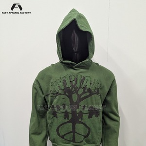 Sudadera Green Peace para hombre de calidad superior, personalizada con estampado, material de algodón, estilo urbano, con parches desgastados. - Product Image 6
