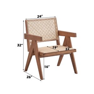 Poltrona in Rattan Velentina con Finitura Naturale per Arredamento Soggiorno - Product Image 2