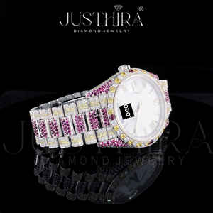 ลดราคาพิเศษ นาฬิกาควอตซ์เพชรโมอิสซาไนต์สั่งทำได้  แบบสองสี ทนทาน ใช้ได้ทั้งผู้ชายและผู้หญิง เหมาะสำหรับใส่ลำลองและธุรกิจ  มีจำหน่ายแล้ว - Product Image 4