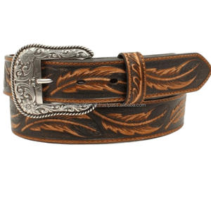 Cinturón de cuero occidental hecho a mano de alta calidad, regalo para hombre con caja personalizada en Fabricante Mayorista - Product Image 1