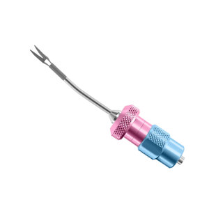 Ciseaux micro-pliables à pointe courbée de calibre 19 avec lames crantées, instrument chirurgical ophtalmique de précision - Product Image 6