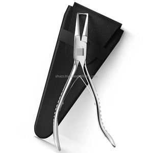 Alicate para Extensiones de Cabello con Mango Curvo y Acabado Espejo, Alicate de Cinco Pulgadas con Estuche, Kit de Herramientas Profesionales para Salón de Belleza - Product Image 2