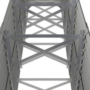 88.2 grigio "x 15.7" x 26.8 "in acciaio verniciato a polvere rialzato aiuola e fioriere - Product Image 5