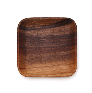 Assiette carrée en bois d'acacia pour le dîner et le petit-déjeuner, idéale pour l'artisanat et la vaisselle. - Product Image 1