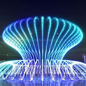 Fuente de Agua Musical Redonda con Control DMX, Iluminación LED, Acero Inoxidable y Diseño Moderno para Paisajes - Product Image 1