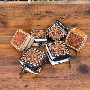 Caja de almacenamiento de joyería de cuero de vaca al por mayor joyería personalizada collar pendiente embalaje anillo de boda caja embalaje de joyería - Product Image 6