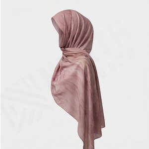 Nouvelle Tendance : Voile Élégant en Tissu Modal Doux à Imprimé Aquarelle de Luxe, Double Couture, Style Musulman Tendance - Product Image 3