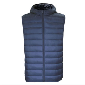 Gilet matelassé sans manches bleu OEM pour homme, personnalisable avec logo, veste d'hiver respirante avec fermeture éclair, nouveau design, chauffe-corps, vêtement d'extérieur - Product Image 5