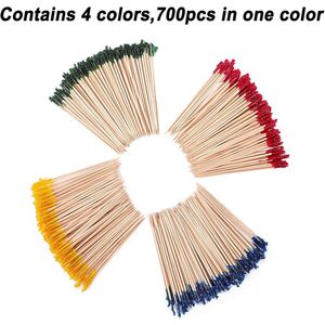 2800 Pezzi di Stuzzicadenti Decorativi in Legno da 2,5 Pollici per Cocktail, Sandwich e Antipasti Colorati - Product Image 3