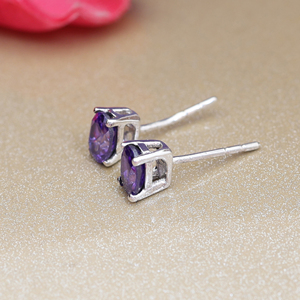 Magnifique Boucle d'Oreille Cerceau en Argent Sterling 925 avec Améthyste Brillante Taille Marquise, Bijou en Pierre Précieuse pour Femmes et Filles, Idéal pour Mariage, Fête, Cadeau - Art Palace - Product Image 4