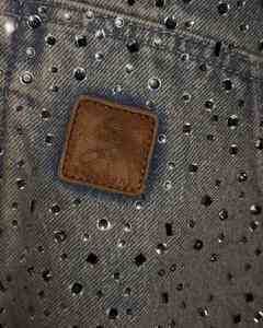 Sweat à capuche oversize en coton avec fermeture éclair et strass diamantés, style punk, pour homme, par un créateur fabricant - Product Image 3