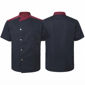 เสื้อเชฟแบบยูนิเซ็กซ์ พรีเมียม 65% โพลีเอสเตอร์ 35% ผ้าฝ้าย 180 GSM แผงตาข่ายระบายอากาศ สีดำ พิมพ์โลโก้ด้วยผ้าไหมแบบสั่งทำพิเศษ สำหรับชุดยูนิฟอร์ม - Product Image 6