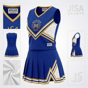 Micah Corporation OEM Service Custom Children Girls Cheerleading Uniform Kits MODAL 280g Sublimated Heat-Transfer Printed Needle - Product Image 3