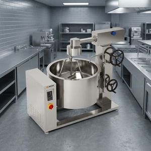 Olla de vapor encamisada de inducción giratoria Amicook 380V/440V de alto rendimiento para verduras, ingredientes a granel y currys - Product Image 4