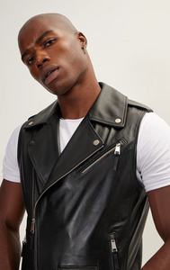 Nouvelle tendance veste sans manches en cuir véritable de meilleure qualité pour hommes, veste sans manches respirante pour hommes - Product Image 3