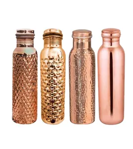 custom handmade copper water bottle with designers look most selling very nice engraved copper bottles at low cost