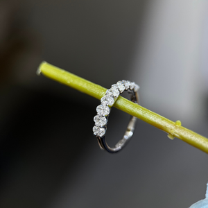 Anillo de Eternidad con Diamantes Cultivados en Laboratorio, Ovalados, 1.10 Quilates, Oro de 14K, Certificado IGI, Joyería para Aniversario de Bodas, Venta al Por Mayor - Product Image 1