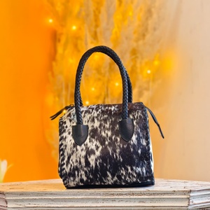 2026 Latest Style Fashionable Hair On Hide Fur Genuine Leather Material <b>Mini</b> Speedy Duffel Bag Handmade Zipper Closure For Women - Product Image 2