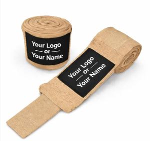 Bandages de boxe personnalisés OEM ODM, bandages élastiques MMA, 2 pièces, tailles et couleurs personnalisées, logo, certifiés CE, écologiques, en caoutchouc, éponge, EVA - Product Image 2