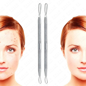 Ensemble de 2 outils professionnels en acier inoxydable pour éliminer les points noirs et l'acné, extracteur de boutons pour le soin de la peau du visage - Product Image 3