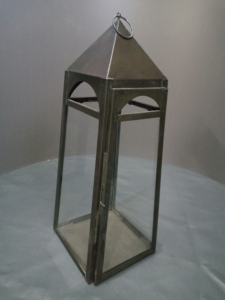 Iron and Glass Lantern <b>Candelabra</b> Home Decoration Durable <b>Black</b> Candle Holder for Indoor Use Ramadan & Weddings LED - Product Image 6