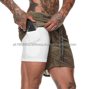 Popular <b>Mens</b> 2-in-1 Running <b>Shorts</b> Workout Training Jersey <b>Men</b> <b>Camo</b> Gym <b>Shorts</b> - Product Image 2