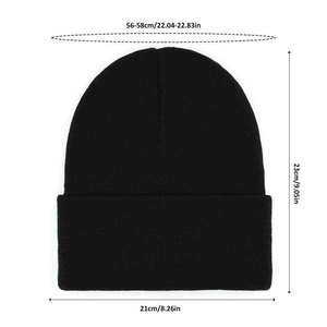Gorros de Invierno Cálidos de Fibra Acrílica de Color Sólido con Logotipo Bordado Personalizado al por Mayor, Gorro de Punto con Logotipo Personalizado - Product Image 4