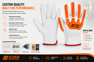 Guantes Mecánicos de Impacto TPR, Guantes de Seguridad para Campos Petroleros, Antideslizantes, Resistentes a Cortes, Guantes de Protección Industrial para Minería, Proveedor OEM - Product Image 4