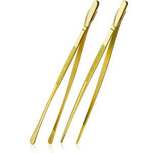 Pinzas de Cocina de Acero Inoxidable de Punta Recta Altomme Instruments, Pinzas Culinarias para Emplatar Alimentos, Pinzas Profesionales para Chefs - Product Image 3