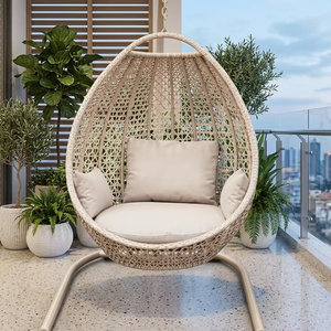 Ensemble de mobilier d'extérieur moderne le plus vendu, cadre en aluminium, lit de repos en rotin tressé, non pliable, pour hôtels, villas, usage diurne - Product Image 2