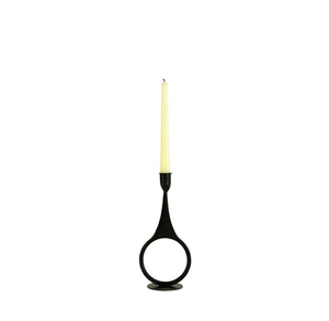 Porte-bougie moderne et élégant de qualité supérieure pour la décoration intérieure, finition noire, support à bougie en aluminium coulé, fait main, personnalisé - Product Image 3