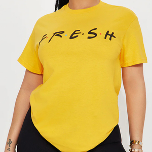 T-shirt en jersey modal 100% coton uni à ourlet incurvé pour femme, col ras du cou, manches courtes, coupe décontractée, idéal pour l'été - Product Image 3
