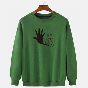 Sweat-shirt basique à col rond pour homme, hautement recommandé, en coton mélangé, style streetwear, sweat-shirt personnalisé imprimé à l'écran - Product Image 4