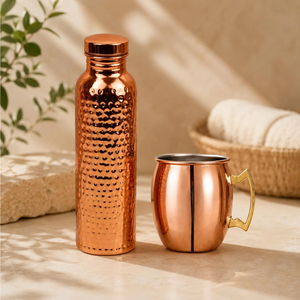 Botella de Agua de Cobre Puro de 1000ml, de Calidad Doméstica, Ecológica, Ayurvédica, Decorativa, para la Cena, Suministros del Fabricante, Más Vendida - Product Image 3