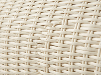 Meuble de rangement moderne rustique en rotin à 3 tiroirs, style côtier, pour salon, design tressé blanc, pour la maison