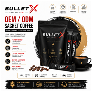 Café Instantáneo Keto Diet con MCT, Bajo en Azúcar, para Control de Peso, Café Funcional Premix, OEM, Marca Privada, Malasia - Product Image 1