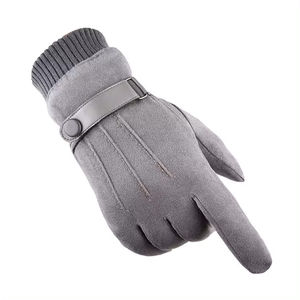 ถุงมือหนังสำหรับขับขี่ในฤดูหนาว ถุงมือมอเตอร์ไซค์แบบหนาบุนวมเพื่อความอบอุ่นและป้องกันมือและแขน - Product Image 6