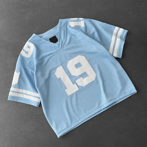 Custom Digital Print Retro Soccer Jersey 100% Polyester American V Neck Mesh Football Oversized Breathable Quick Dry Sport - Product Image 2