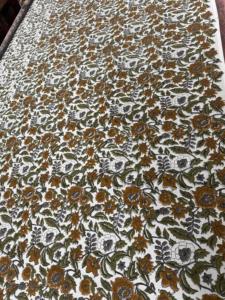 Tela de Algodón Floral Tejida a Mano, Suave y Ligera, en Tonos Tierra, Estilo Boho para Vestidos de Mujer y Niña, Ropa de Boutique Kaftan - Product Image 3