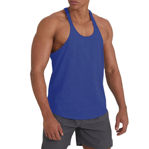 Débardeurs pour hommes en coton/élasthanne tricotés avec impression personnalisée |   T-shirt grande taille à col rond, respirant, séchage rapide, anti-boulochage, style urbain - Product Image 6