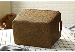 Set of 3 Seagrass <b>Baskets</b> with Soft Handles Handmade <b>Storage</b> <b>Basket</b> Wholesale eco-friendly Made in Vietnam - Product Image 6