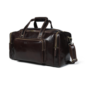 Buy Customizable Large Capacity Genuine <b>Leather</b> Duffle <b>Bag</b> with Logo Travel <b>Bag</b> for Men and Women - Product Image 5