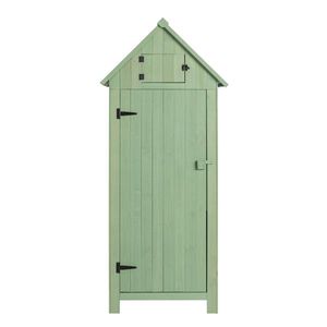 Single-Door Fir Wood Garden <b>Storage</b> Shed with Wooden <b>Lockers</b> Outdoor <b>Storage</b> Solution for Gardens - Product Image 3