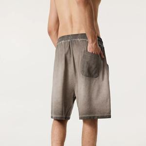 Pantalones cortos de felpa francesa teñidos con colorante para ropa, lavado ácido, 450GSM, algodón grueso, estilo retro, mezcla de lavado sucio y lavado ácido. - Product Image 3