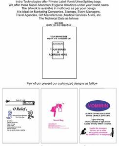 Sac à vomir jetable de haute qualité, sac à vomir d'urgence pour les voyages, sac à vomir médical imperméable - Product Image 2