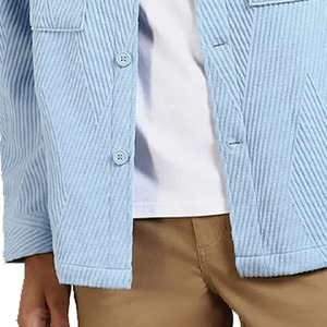 Winter <b>Men</b> Shacket Standard Button Front Overshirt Windproof Breathable Warm Comfortable <b>Long</b> Sleeve Casual <b>Jacket</b> - Product Image 5