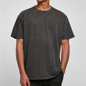 T-shirts décontractés amples et surdimensionnés pour hommes, 100 % coton, personnalisables avec logo, 240 grammes, col rond, pour la gym, le fitness et le sport, à manches courtes – Nouveauté très prisée - Product Image 4