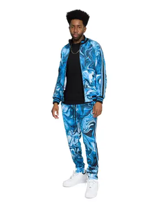 OEM Custom Logo Men's Eco-Friendly Fleece Lined Hooded Windbreaker <b>Jacket</b> Loose Fit Elastic Waist 100% Polyester Winter Casual - Product Image 4