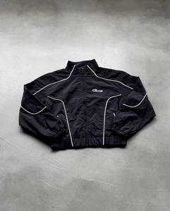 Custom Logo Lightweight Printed Breathable Quick-Dry Reflective Piping Sportswear Windbreaker <b>Jacket</b> Polyester/Cotton 240g - Product Image 2
